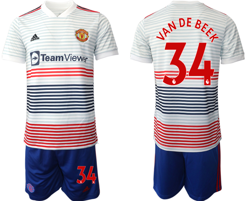 Men 2022-2023 Club Manchester United away white #34 Adidas Soccer Jersey->toronto blue jays->MLB Jersey